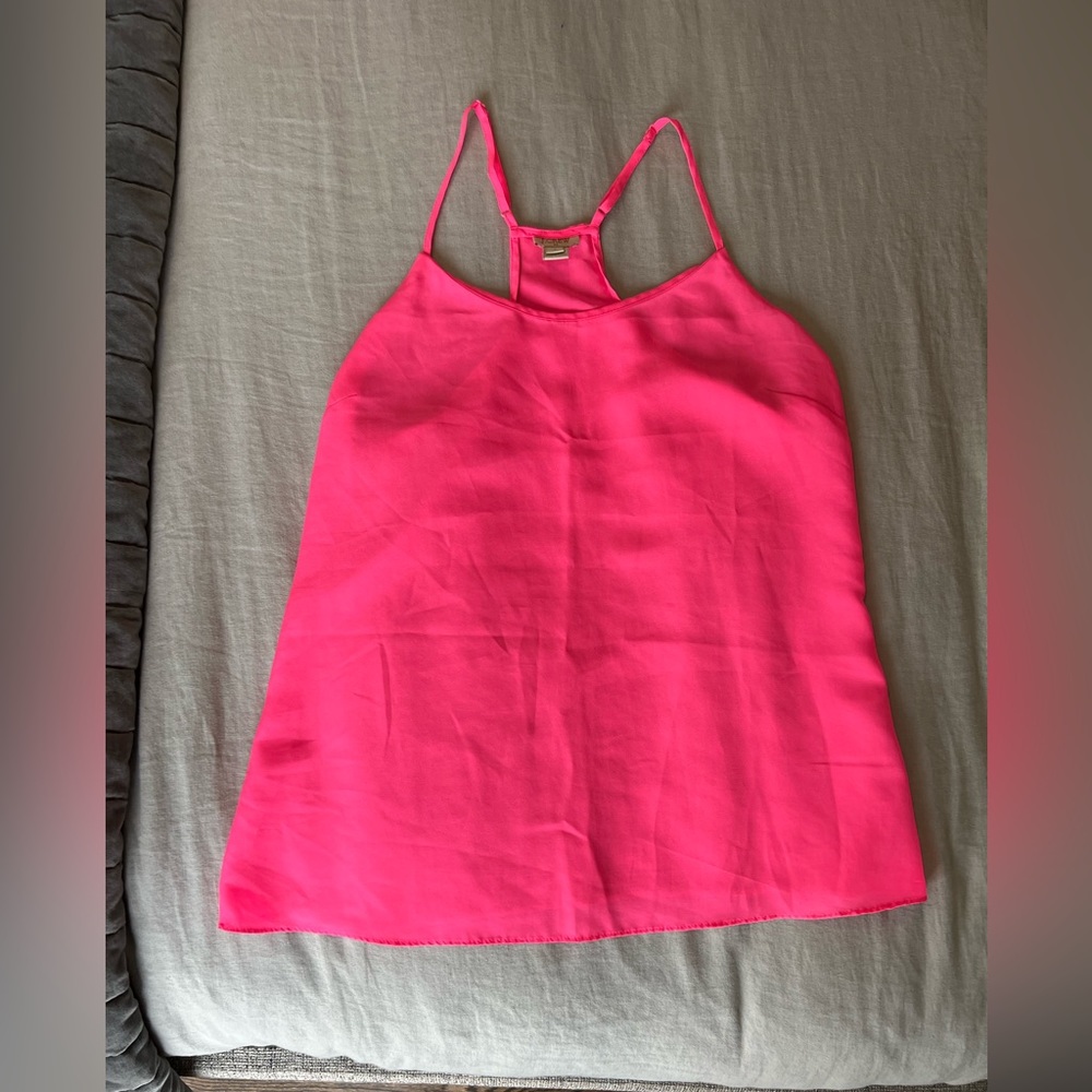 JCrew Hot Pink Adjustable Strap Tank Size 6